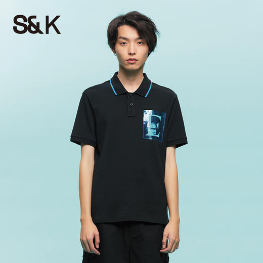 S&K生活几何时尚休闲POLO潮牌短袖2020新品 商品图0