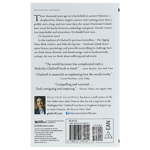 【中商原版】David and Goliath逆转:弱者如何找到优势,反败为胜 英文原版 商品图1