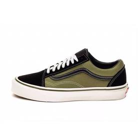 Vans OG Old Skool LX 低帮休闲板鞋男女板鞋 反毛皮翻毛帆布 黑蓝 珍珠灰 黑绿色 复古鸽子灰色 海魂蓝 红色 蓝色 灰色 绿色 奶茶 型号：DF68