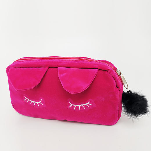 【积分兑换】俏皮造型大容量化妆包 颜色随机发 韩国可爱手拿包女小包包零钱包 商品图1