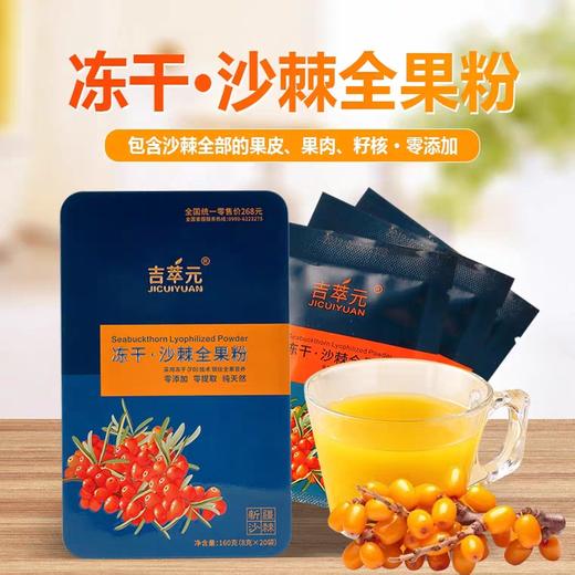 吉萃元零添加  天然 沙棘 冻干全果粉160g【8g*20条】 商品图0