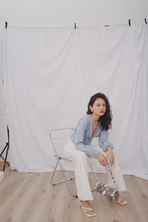 脚环细带方头凉鞋白色 商品图4