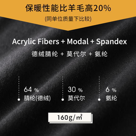 HSIA遐 情侣保暖内衣薄款圆领弹力修身打底男女士秋衣秋裤套装 商品图2