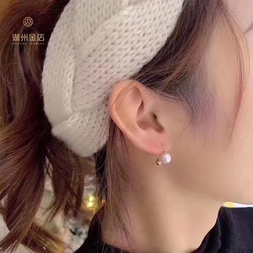 珍爱·闪光系列18K金珍珠耳钉 商品图2
