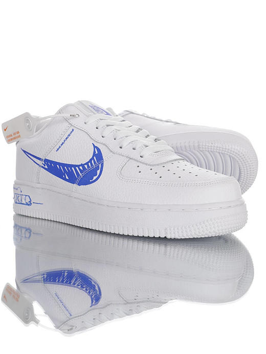 耐克空军一号Nike Air Force 1  Low 手绘风球鞋 手绘白蓝勾 手绘白黑勾 商品图1