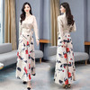 LY-BS92031春夏新款气质女神范上衣垂感印花阔腿裤洋气两件套 商品缩略图1