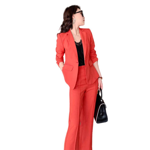 KLN-20201014春季新款女装时尚小西装直筒裤两件套 商品图4