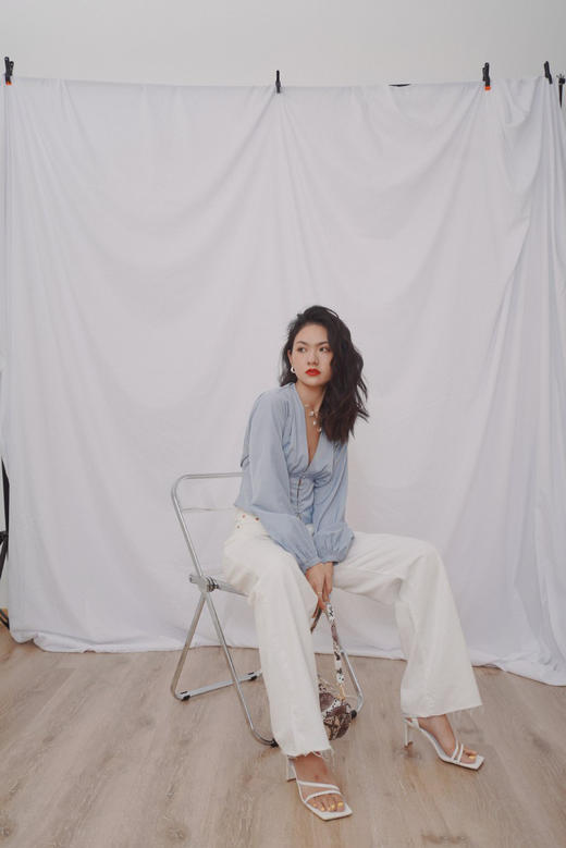 脚环细带方头凉鞋白色 商品图5