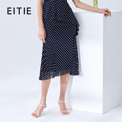 下架-EITIE爱特爱女装新款时尚洋气波点印花包臀鱼尾半身裙女5906615 商品图0