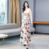 LY-BS92031春夏新款气质女神范上衣垂感印花阔腿裤洋气两件套 商品缩略图0