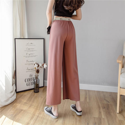 BE-爆款特惠！时尚女神韩版阔腿裤加肥清爽透气高腰宽松九分裤WY 商品图3