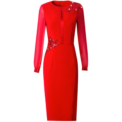 FMY-29053新款气质女神范修身亮片钉珠包臀裙 商品图2