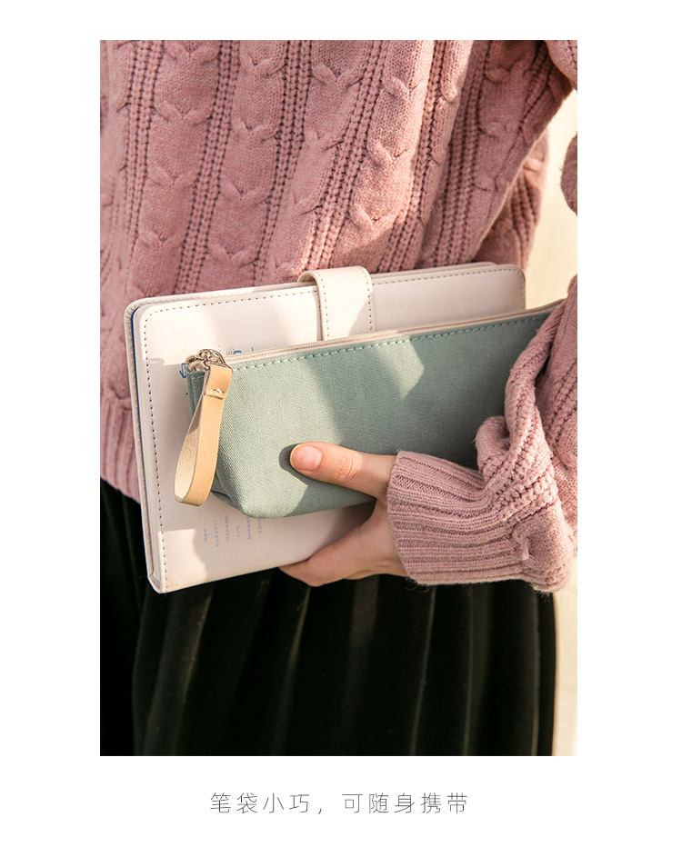 三年二班创意ins风笔袋女学生文具盒简约文艺大容量铅笔盒复古风