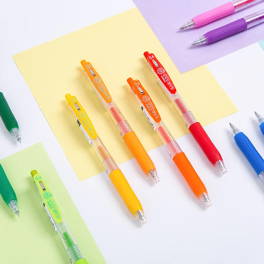 日本ZEBRA斑马JJ15速干按动中性笔0.4学生考试签字笔0.5彩色水笔 商品图2