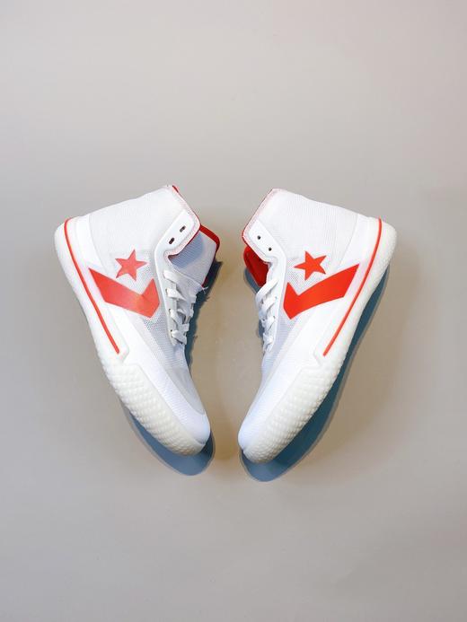 匡威篮球鞋新配色中国红 独家原档案数据开发，REACT+Lunarlon组合超厚缓震鞋垫 #原装半透明网眼编织鞋面 明星专业系列实战文化高帮篮球鞋 货号：168130C 商品图1