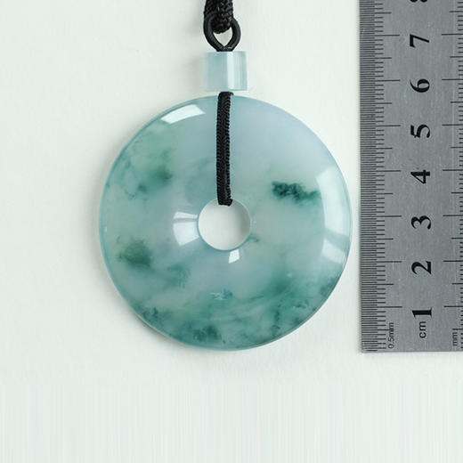 派瑞翡翠  翡翠平安扣 平安扣 冰种 飘花 商品图4