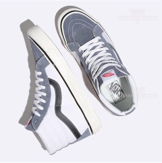 vans 范斯官方安纳海姆男女款 白灰 黑白 高帮情侣款板鞋SK-HI板鞋lVN0A38GFUQ1 尺码：36 36.5 37 38 38.5  39 40 40.5 41 42 42.5 43 44 商品图2