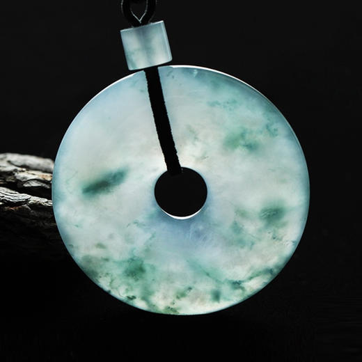 派瑞翡翠  翡翠平安扣 平安扣 冰种 飘花 商品图0