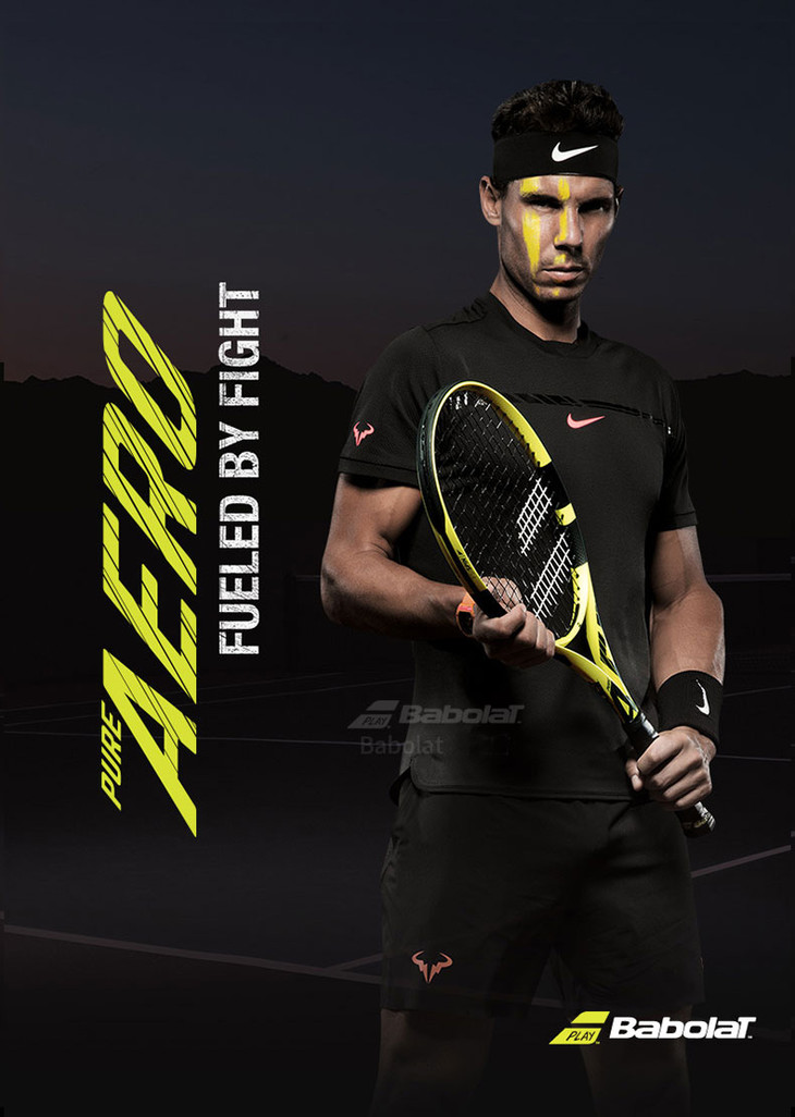 babolat百宝力纳达尔网球拍pa全碳素百宝力专业拍pureaerousa