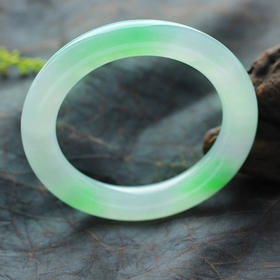 派瑞翡翠 翡翠手镯 冰糯种 春带彩