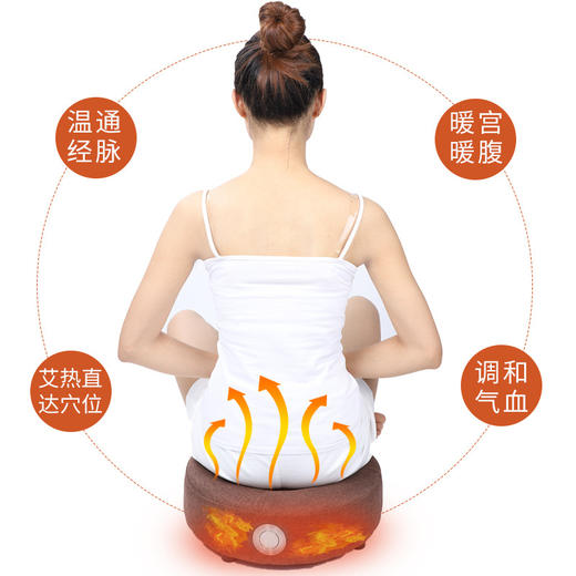 【送50粒艾柱】温控款坐灸仪蒲团家用艾灸凳实木 全身妇科宫寒艾灸仪熏蒸仪艾草熏蒸器 商品图1