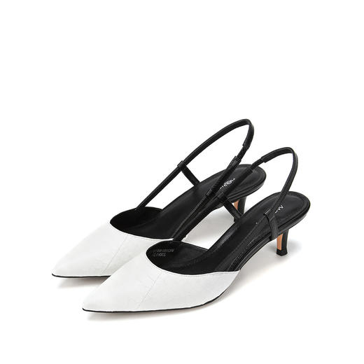 【商场专柜大牌】夏季时髦复古波点后空凉鞋尖头小跟凉鞋W29BH60181 商品图2