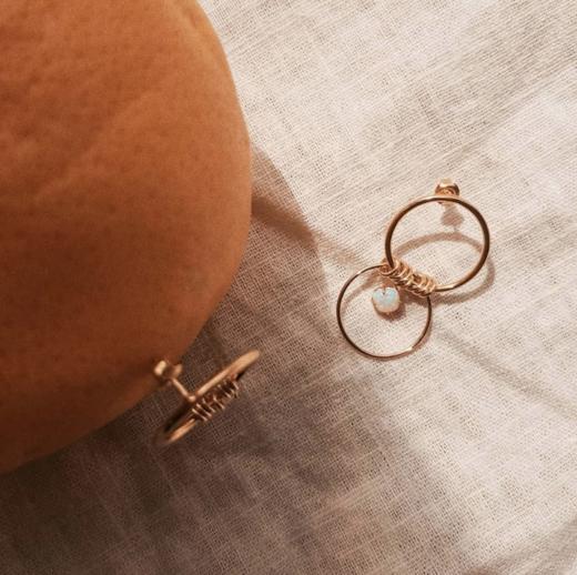 Gisel B 欧珀装饰双圈耳环 商品图5