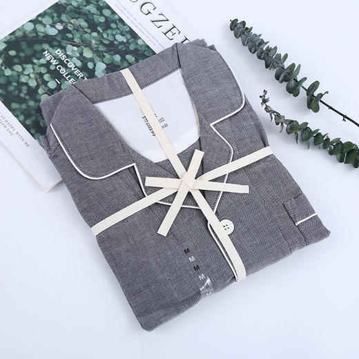 老米优品 / 无印专GUI全棉双层纱短袖家居服 夏季睡衣服家居服套装SY190331J 商品图2