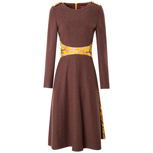 FMY-28489春季新款名媛复古时尚修身中长款毛呢裙子 商品图1