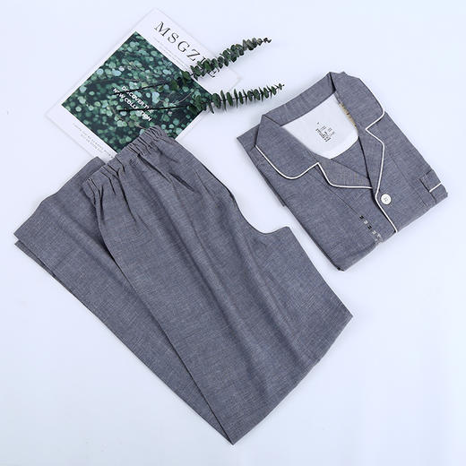 老米优品 / 无印专GUI全棉双层纱短袖家居服 夏季睡衣服家居服套装SY190331J 商品图5