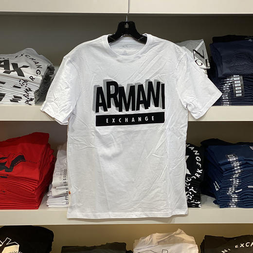 纽约大宝armaniexchangeax男士新款夏季字母圆领休闲短袖t恤