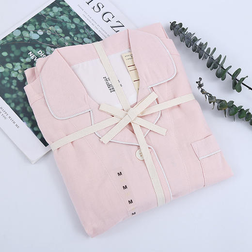 老米优品 / 无印专GUI全棉双层纱短袖家居服 夏季睡衣服家居服套装SY190331J 商品图1