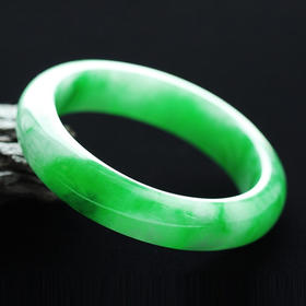 派瑞翡翠 翡翠手镯 糯种 阳绿