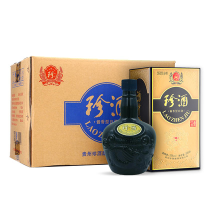 【老珍酒】珍酒老酒 53度酱香型白酒【500ml本商城规格1件即为1瓶】