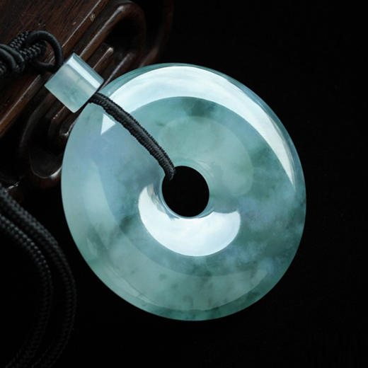 派瑞翡翠  翡翠平安扣 平安扣 冰种 飘花 商品图2