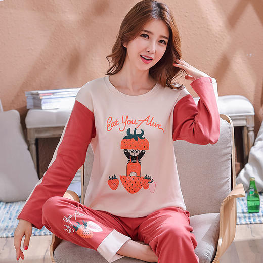 MSF-MB春季棉质长袖韩版可爱卡通家居服套装 商品图2