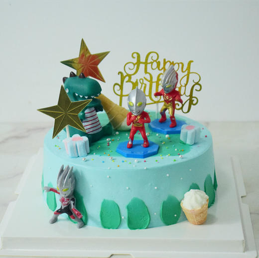 奥特曼大战怪兽-鲜果奶油蛋糕 商品图0