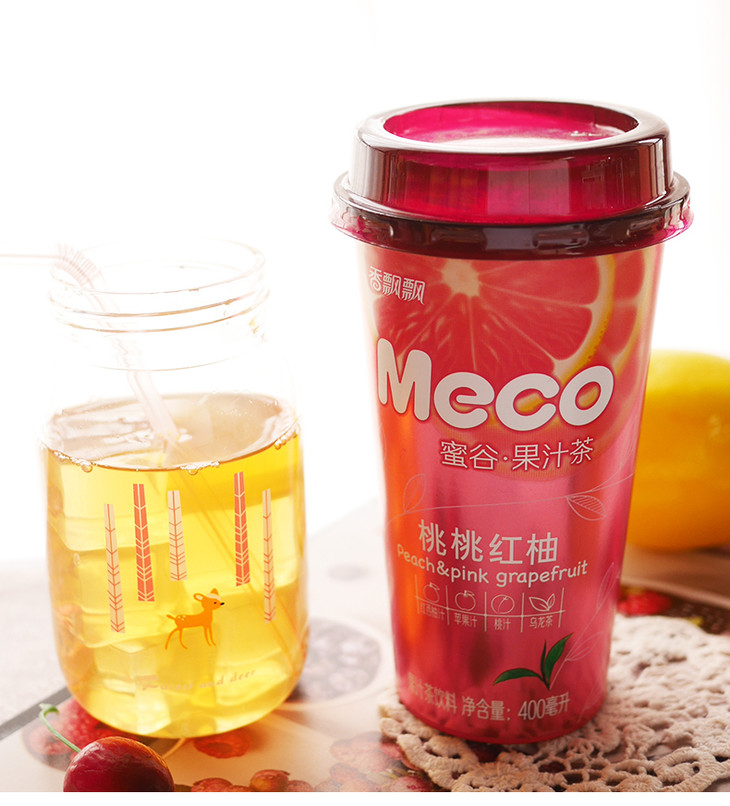 c香飘飘meco果汁茶400ml6杯组合装11414249