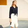 IWY/藏青色衬衫白色半裙套装B266 商品缩略图6