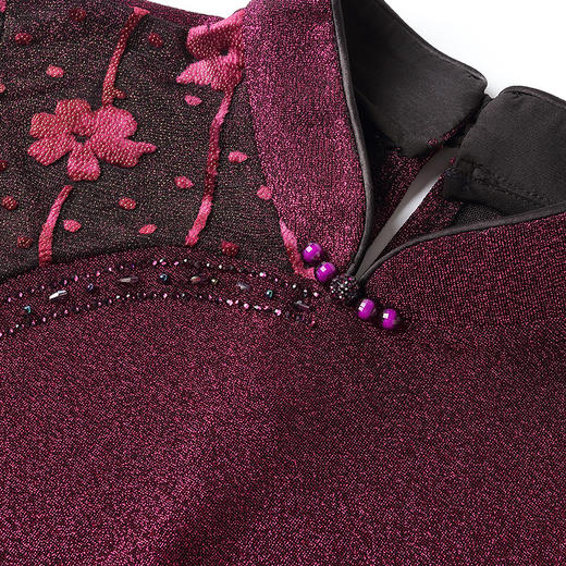 YZL-227宴会礼服复古立领连衣裙 商品图3