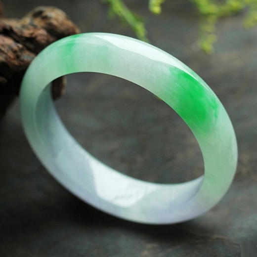 派瑞翡翠  翡翠手镯 冰糯种 春带彩 商品图3