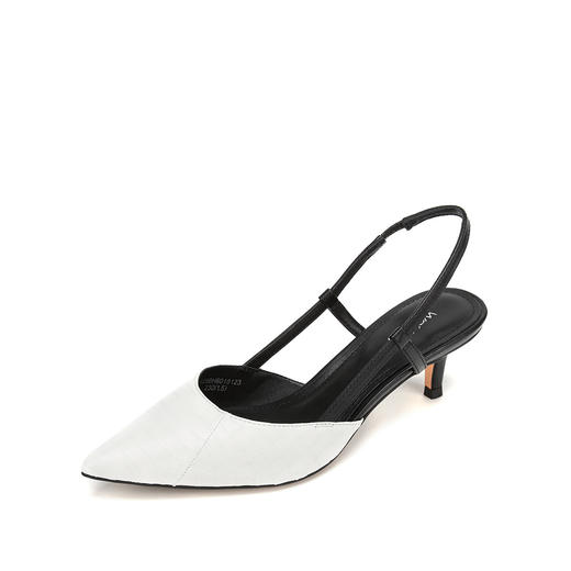 【商场专柜大牌】夏季时髦复古波点后空凉鞋尖头小跟凉鞋W29BH60181 商品图0