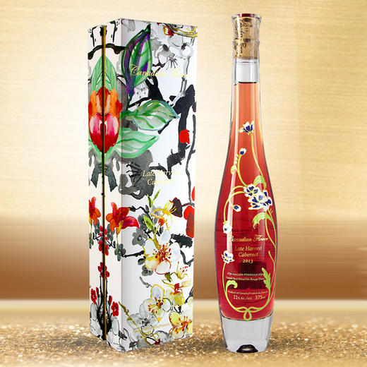 加拿大之花晚收红葡萄酒 375mL 送精美礼盒 商品图0