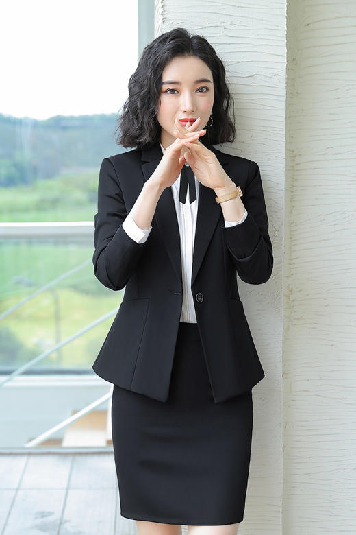 LZ-8036春夏韩版正装工作服时尚西服套装 商品图3