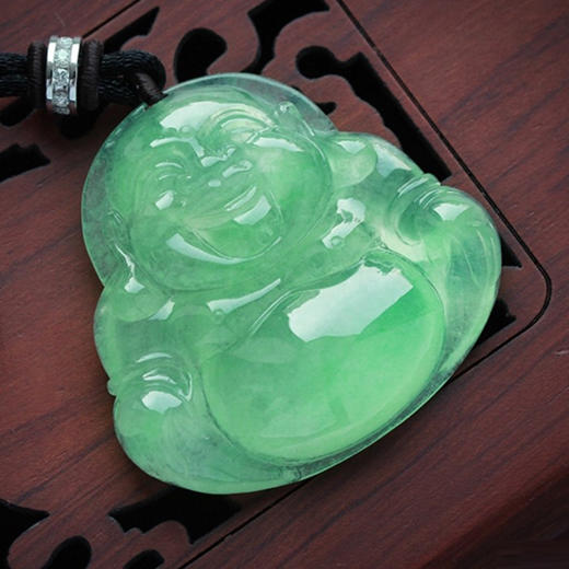 派瑞翡翠 翡翠佛 冰种 满绿 商品图1
