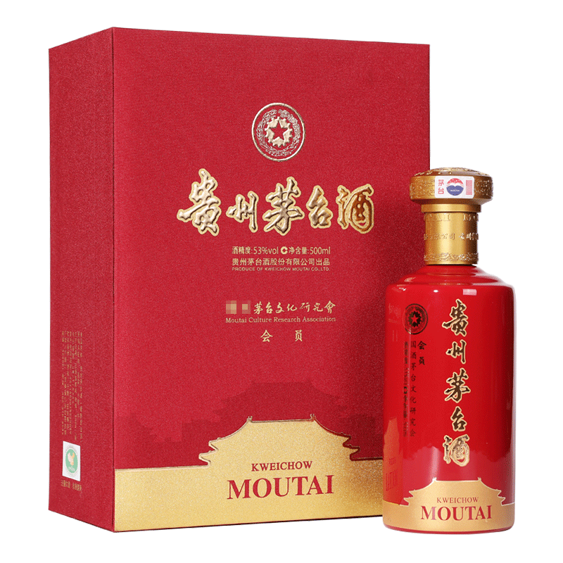 贵州茅台酒 53度茅台酒 茅台文化研究会会员酒 酱香型白酒 500ml