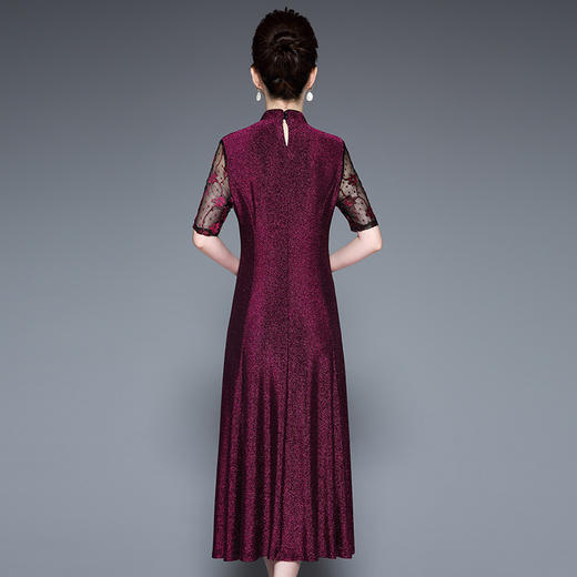 YZL-227宴会礼服复古立领连衣裙 商品图2