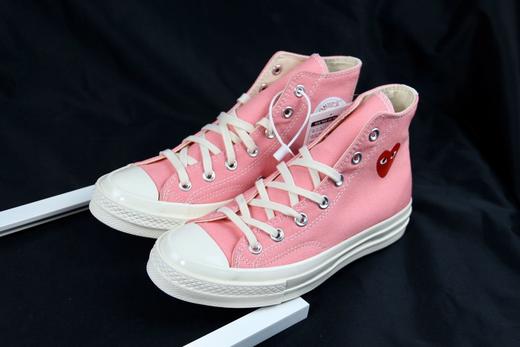 今夏必入！ CDGxConverse全新配色联名款! 川久保玲CDG PLAY与匡威合作打造的Chuck Taylor AllStar 70 Hi联名系列再度合作，，粉红天蓝青绿色 商品图0