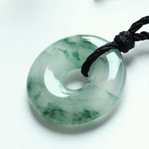 派瑞翡翠 翡翠平安扣 冰种 飘花 商品图3