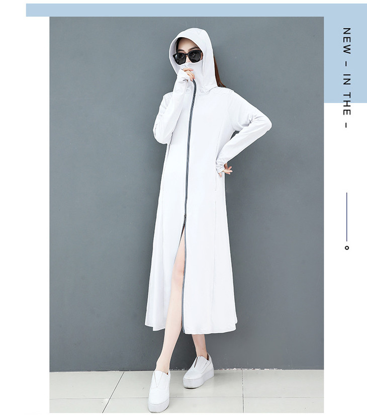 新款夏季超薄高弹upf40防紫外线长款透气防晒服ahmcmnz288